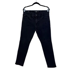 Hollister Men's Black Skinny Jeans Size 34x30 Stretch Denim‎ Casual Streetwear